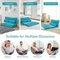 thumbnail image 7 of Resenkos Lounge Sofa, Modern Couch, 6-Position Adjustable Sleeper Lounge Couch with 2 Pillows-Blue, 7 of 7
