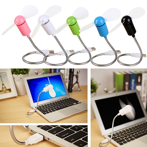 Gwong Electrónica Mini refrigerador de ventilador de refrigeración USB flexible y portátil para computadora portátil computadora de escritorio