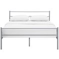 thumbnail image 3 of Modway Alina Powder Coated Sturdy Steel Queen Platform Bed Frame in Gray, 3 of 5