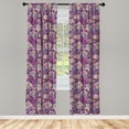 thumbnail image 3 of Ambesonne Floral Curtains, Flowers and Mandala Art, Pair of 28"x63", Mauve Green, 3 of 5