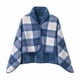 thumbnail image 2 of Facecloth Cover Blanket Shawl Blanket Colorblocking Cover Blanket Nap Blanket, 2 of 7