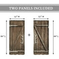 thumbnail image 4 of Wooden Barn Door Curtains Rod Pocket Rustic Brown Barnwood Garage Gate Western Farmhouse Vintage Country Art Printed Bedroom Living Room Window Drapes Treatment Fabric 2 Panels 52W x 84L Inch, 4 of 5
