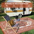thumbnail image 6 of Riedhoff Outdoor Rug 10' X 8', Reversible, Foldable,  Red & White Patterned, 6 of 8