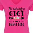 thumbnail image 4 of Inktastic I'm Not Only a Gigi I'm a Great Gigi with Flowers Women's V-Neck T-Shirt, 4 of 5