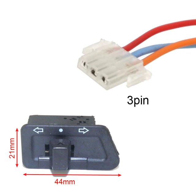Motorcycle Horn Light Turn Signal High Low Beam Button Start Switch + Connecters 2/3/4pin Plugs for Electric Scooter ATV Moped
