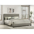 thumbnail image 2 of Dorian Fabric Upholstered Eastern King Panel Bed Taupe, 2 of 7