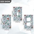 thumbnail image 7 of Yayeee Duplex Wall Plate 1-Gang 4.5"x2.7" Home Receptacle Light Switch Decorative Outlet Cover, Snowy Christmas Pattern, 7 of 7