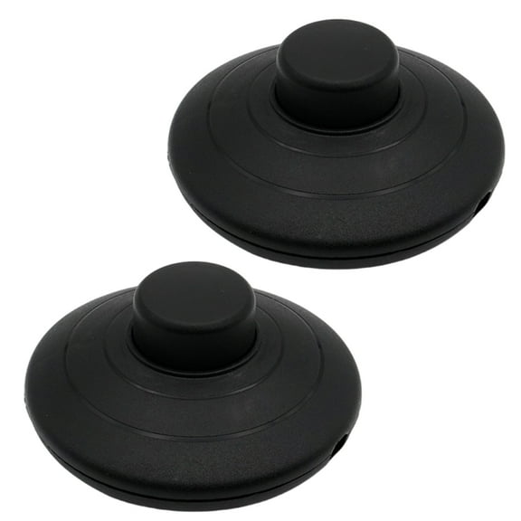 2Pcs Round Foot Reset Button Online Switches Foot Pedal Push Switches Inline Lamp Light Control Footswitch Enduring