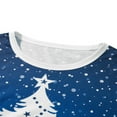 thumbnail image 4 of Family Matching Christmas Pajamas Set   Snowflake Tree Print Long Sleeve Tops Long Pants for Parents Kids, 4 of 7