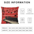 thumbnail image 5 of Nawypu Throw Pillow Covers Red Black White and Notes Cushion Pillow Case Home Decor Pillowcase, 5 of 5