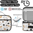thumbnail image 4 of Chubby Cat White Pattern Insulated Lunch Bag Teens,Bento School Lunch Bag for Teens for Work,Picnic or Travel 10.6x7.7x4.3 Inches,12 Can Capacity, 4 of 6