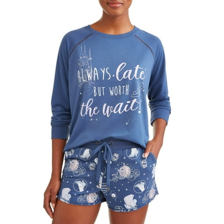 Disney Women's and Women's Plus Cinderella Pajama Set