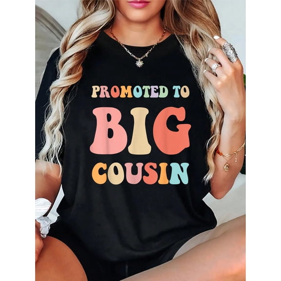 Promoted To Big Cousin Retro Graphic – Fun Design For New T-Shirt