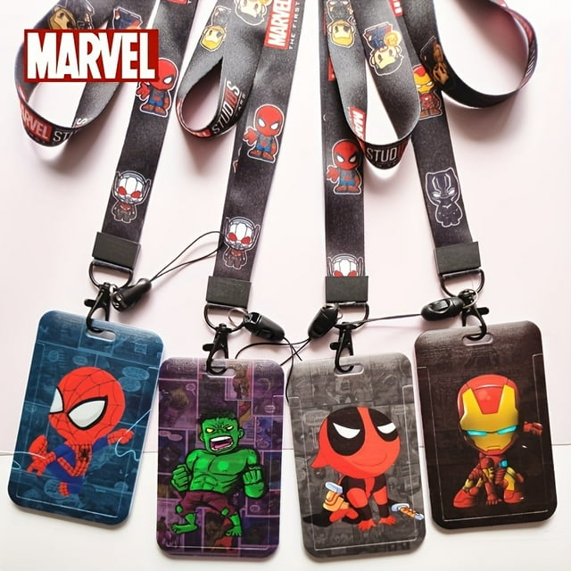 UME Officially Licensed Comics Badge Holder with Lanyard - Durable PVC, Cartoon Designs, Identity Card & Access Pass Holder - Set of 1