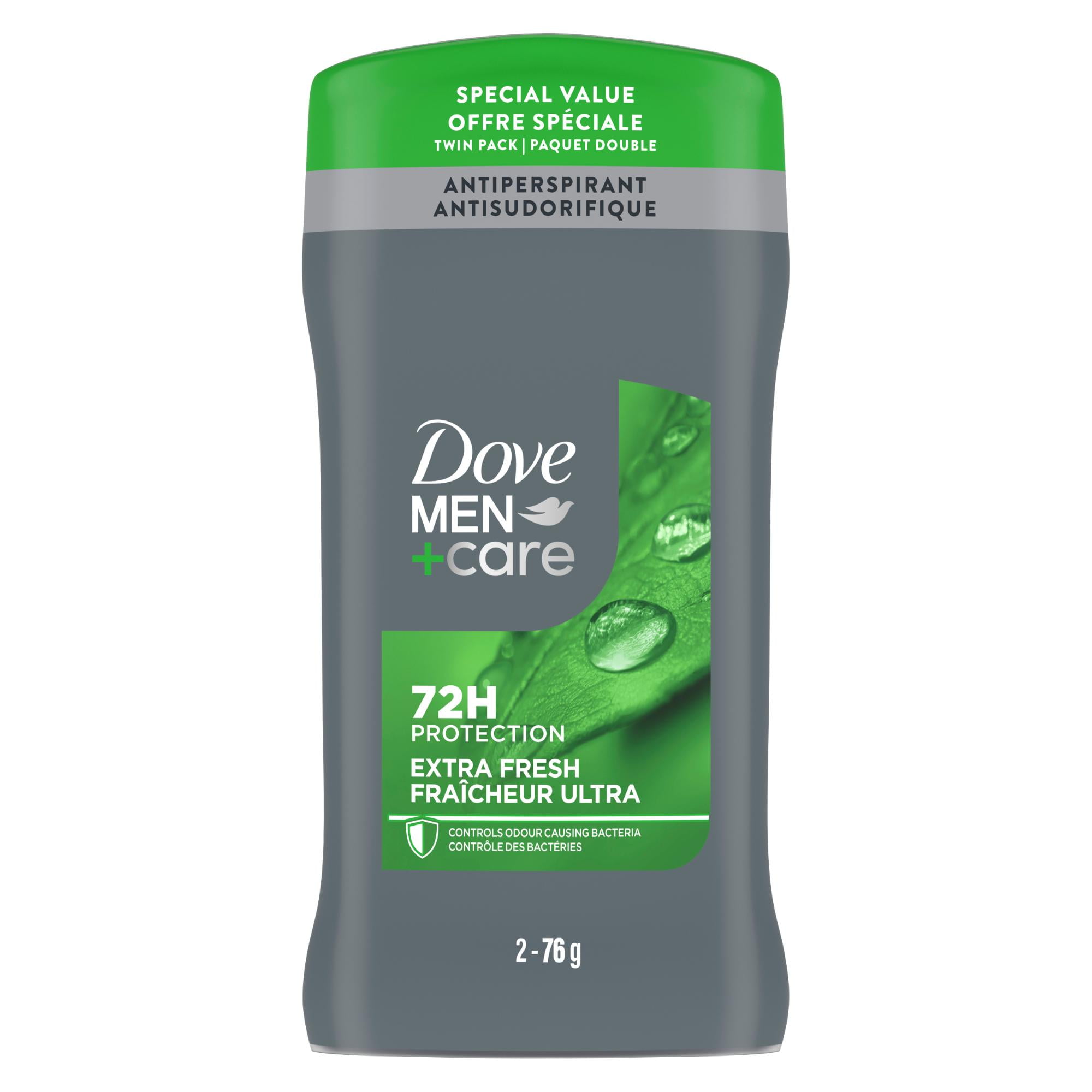 Dove Men Care with Vitamin E and 1/4 Moisturizers Non-Irritant 72H Antiperspirant, 2 x 76 g Antiperspirant