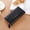 Black, variant on SMihono wallet woman and Card Holder Women Solid Color Coin Purse Long Wallet Card Holders Handbag LB
