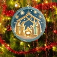 thumbnail image 2 of CuiLiyq Nativity Scene Ornaments, Gifts Boxed Keepsake Christmas Tree Nativity Scene Hanging Ornaments, The Birth of Jesus Decor, Religious Gifts for Christian and Family (3.1 Inch, Acrylic), 2 of 6