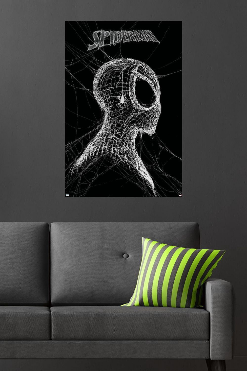 Marvel Spider-Man: World Of Webs - Black And White Wall Poster, 22.375" x 34"
