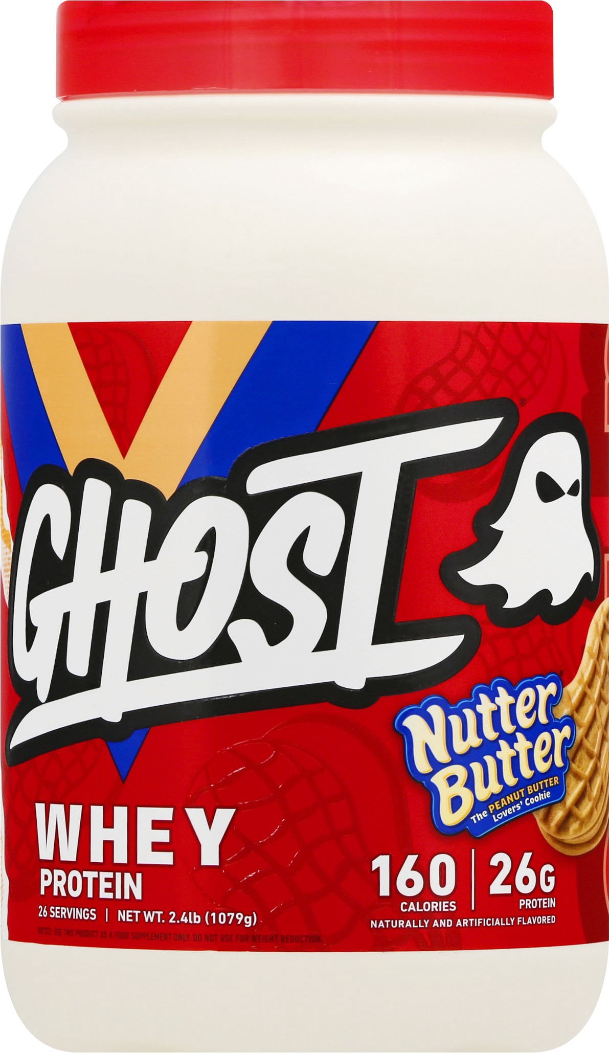 GHOST Whey Protein Nutter Butter (2.4 Lbs. / 26 Servings)