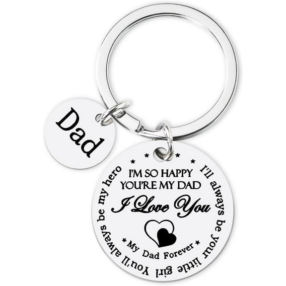 Dad Father Gifts Keychain from Daughter - I'll Always Be Your Little Girl Keychain Gift for Dad Father Fathers Day Birthday Gifts for Daddy Father Christmas Gift for Daddy