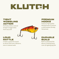 thumbnail image 2 of Googan Squad Klutch Shotgun Shad Lipless Crankbait, 2.5 Inch, 2 of 8