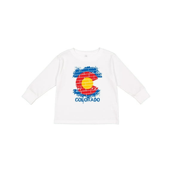 Inktastic Graffiti Colorado State Flag Boys or Girls Long Sleeve Toddler T-Shirt