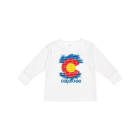 

Inktastic Graffiti Colorado State Flag Gift Toddler Boy or Toddler Girl Long Sleeve T-Shirt