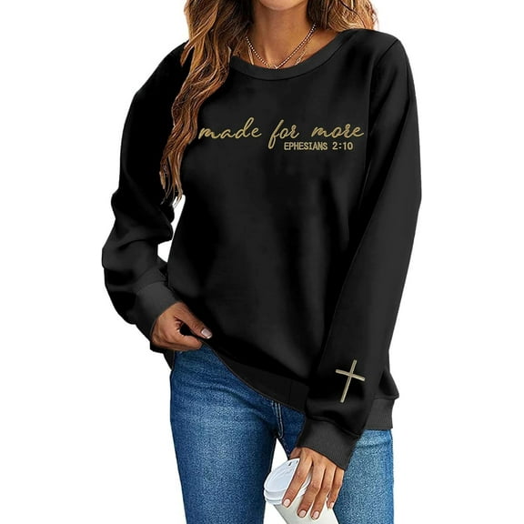 Christian Sweatshirts for Women Bible Verse Shirt Jesus Faith Pullover Religious Gift Tops