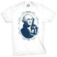 thumbnail image 1 of Mens George Washington Number 1 T Shirt Funny 4th Of July Tee for Guys (White) - M, 1 of 2