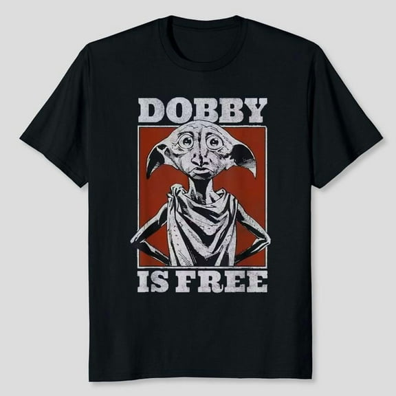 Unisex Harry Potter Dobby Graphic T-Shirt, Sizes S-5XL, Tbun Men's And Women's Graphic Tee 100% Cotton by TBun, Full Sizes S-5XL
