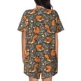 thumbnail image 3 of Naloa Fox And Mushroom Women's Short-Sleeved Pajama Set, Loungewear, Summer pajamas, Breathable Cozy - Medium, 3 of 9