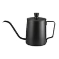 thumbnail image 1 of Long Narrow Spout Coffee Kettle (350ml) Gooseneck Coffee Pot Stainless Steel Perfect for Coffee Maker - Black, 1 of 8