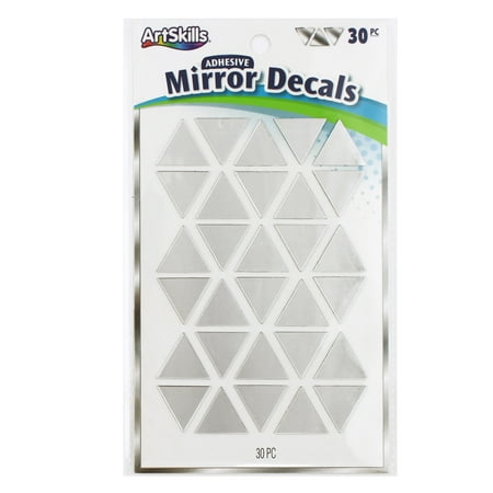 ArtSkills Triangle Mirror Sticker Decals for Crafts and Art Projects, Child and Adult, 30 Piece