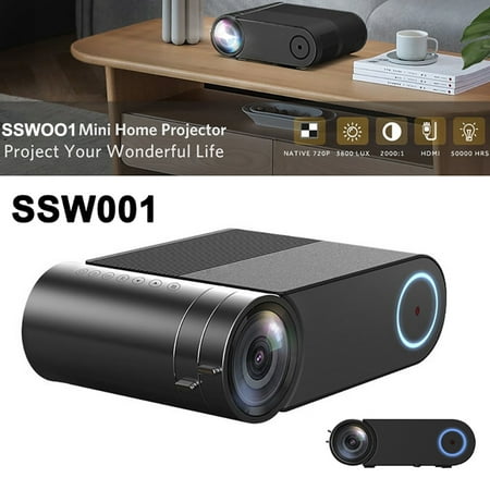 Greenhome SSW001 Mini Portable Full HD 1080P LED Projector 2400 Lumens Video Beamer Kit