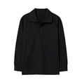 thumbnail image 3 of YOUYEDIAN Back to School Kids Polo Shirts Long Sleeve Warm Comfy Lapel Collar Versatile School Uniform Spring Fall Solid Color Casual Sport Cotton Top, 3 of 3