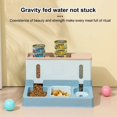 thumbnail image 4 of Pet Cat Dog Automatic Feeder 3-in-1 Dog Cat Feeding Food Bowl Double Bowl Drinking Water Raised Stand Dish Bowls Pet Supplies ShopWise Round, 4 of 9