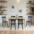 thumbnail image 2 of Duhome Mid-Century Modern Black Solid Wood Spindle Back Dining Chairs,Set of 6, 2 of 7