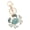Lake Blue, variant on Keychain Pendant DIY Accessories Sparkling Faux Crystal Beads Crab Charm Key Ring Backpacks Handbags Accessories
