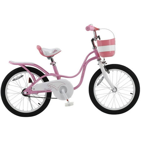 RoyalBaby 2017 newly-developed Little Swan Girl's Bike with basket, 18 inch with kickstand, gifts for kids