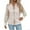 Beige, variant on Bomber Jacket Women Varsity Casual Zip Lace Embroidery Long Sleeve Fall Fashion Short Outerwear with Pockets