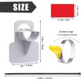 thumbnail image 2 of Swimming Pool Pipe Holder Set, Happon Swimming Pool Pipe Hose Holder Above Ground Pool Accessories Holder Hose Support Brackets with Clamps, Preventing Pipes Sagging (Gray), 2 of 7