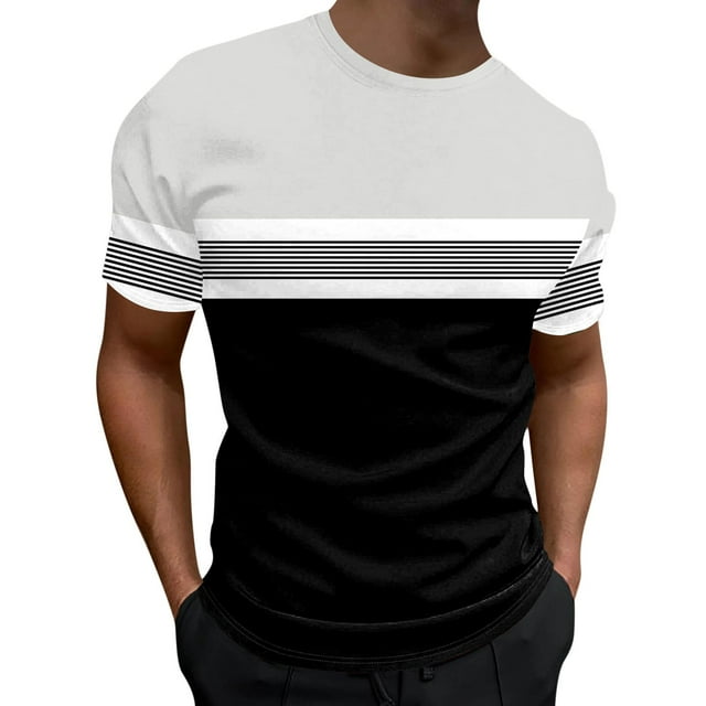 Ketyyh-chn99 Shirt Chemise pour Homme Couleur Unie T - à Manches Courtes T-Shirt en Coton pour Homme à Manches Courtes Col Ras du Cou Noir,3TG