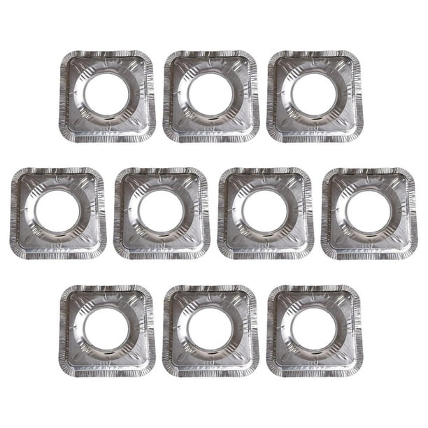 10x revestimientos de babero para quemador de de Gas, cubiertas de para cocina, protector de de papel de aluminio, protectores de Cuadrado Baoblaze Cubiertas para quemadores de estufa
