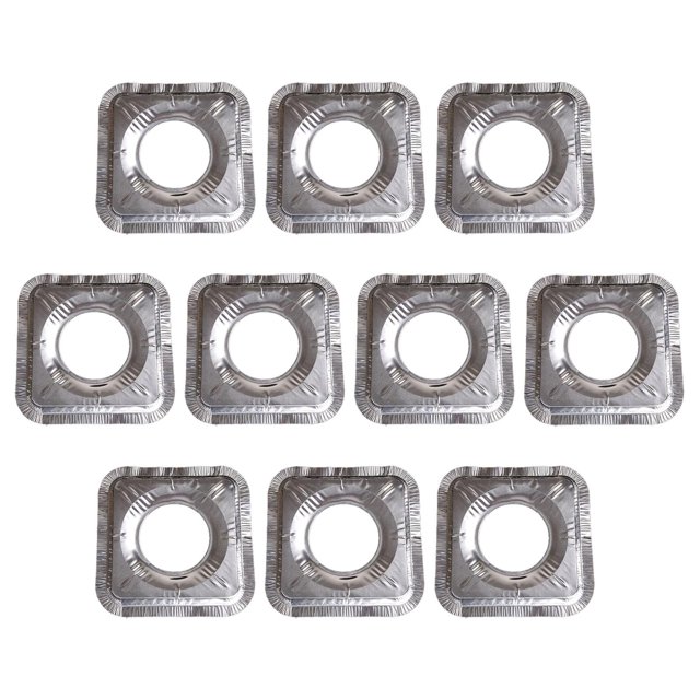 10x revestimientos de babero para quemador de de Gas, cubiertas de para cocina, protector de de papel de aluminio, protectores de Cuadrado Baoblaze Cubiertas para quemadores de estufa