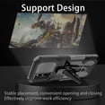 thumbnail image 6 of Allytech OnePlus Nord N200 5G Case 2021, Rugged Military Grade Protective Shockproof Build-in Kickstand Back Clamp Anti-scratch Case Cover Shell for OnePlus Nord N200 5G - Gray, 6 of 7