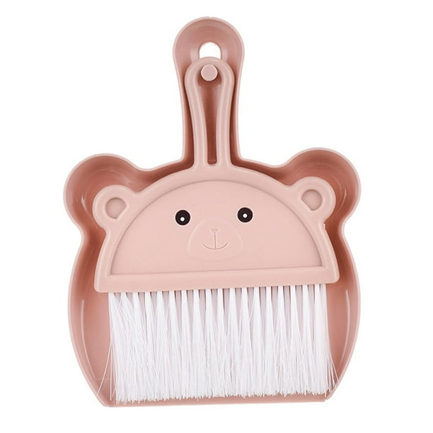 Small Broom and Dustpan Set Toddlers Cleaning Toy Set Novelty Bear