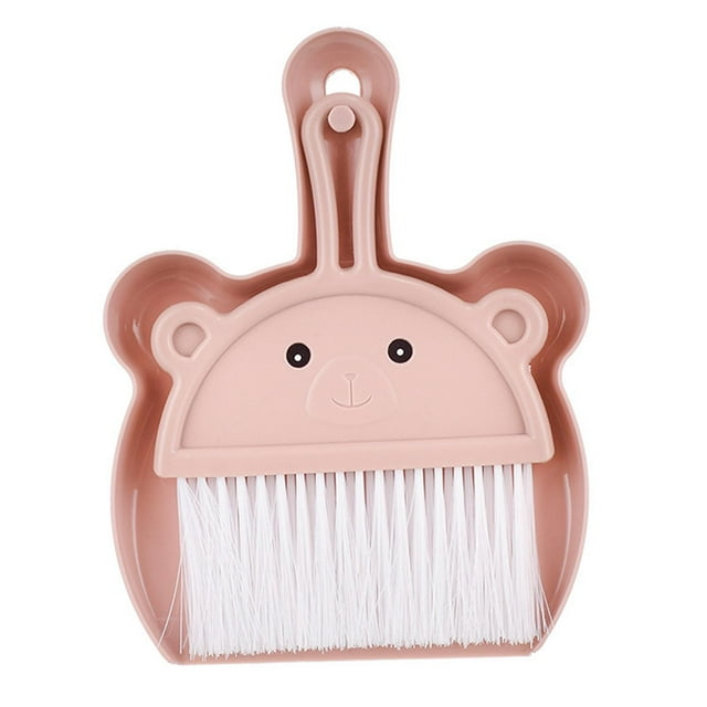 Mini Kids Broom and Dustpan Set Holiday Gifts Cleaning Sweeping Play Set Pretend pink