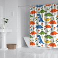 thumbnail image 2 of Colorful Dinosaur and Flower Pattern Shower Curtain 72"x72" ,Bathroom Decorative Shower Curtains Set with 12 Hooks,Modern Waterproof Washable Shower Curtain, 2 of 6