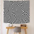 thumbnail image 2 of 3D Vision Tapestry Black and White Wall hanging,Psychedelic Spiral Tapestry Stun Wall Art Tapestries Hanging for Dorm Room Living Home Decorative 59 x 51 Inches, 2 of 6