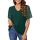 thumbnail image 2 of Camisa de manga corta NikouMX con lunares y cuello en V para mujer, 2 of 5